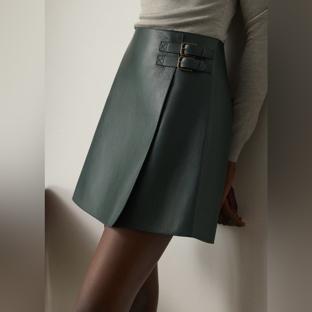 Ralph Lauren Collection Kyler Lambskin Miniskirt - Picture 13 of 14